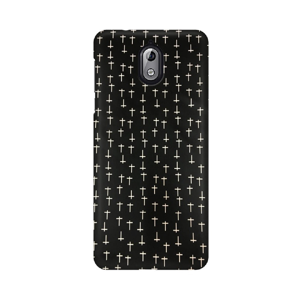 Block Print Black   ---   Sony Nokia Lenovo Moto HTC Huawei - Mobile Back Cover