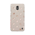 Silver Hearts   ---   Sony Nokia Lenovo Moto HTC Huawei - Mobile Back Cover