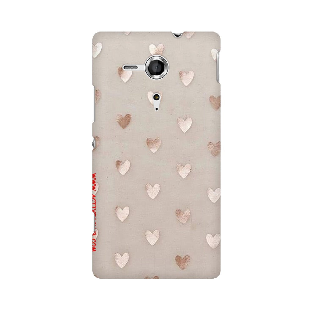 Silver Hearts   ---   Sony Nokia Lenovo Moto HTC Huawei - Mobile Back Cover