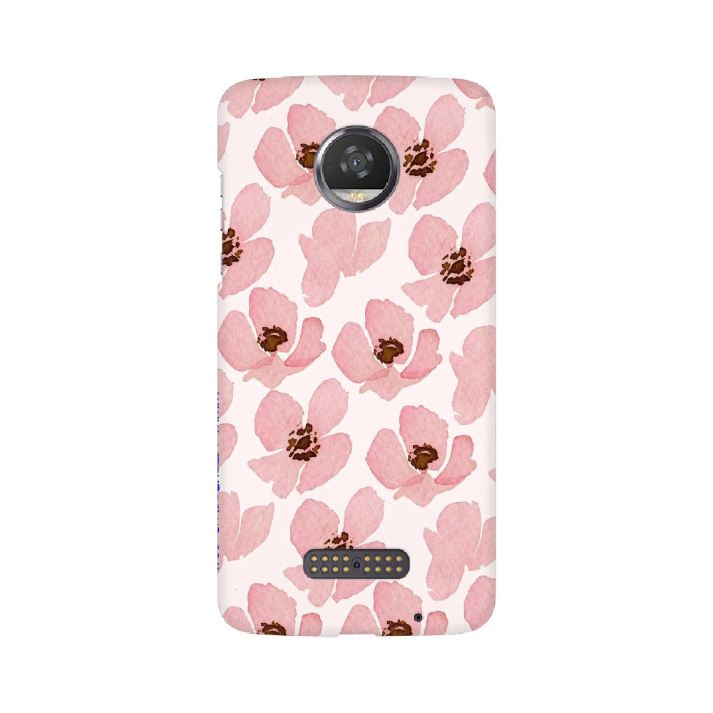 Floral Pink   ---   Sony Nokia Lenovo Moto HTC Huawei - Mobile Back Cover