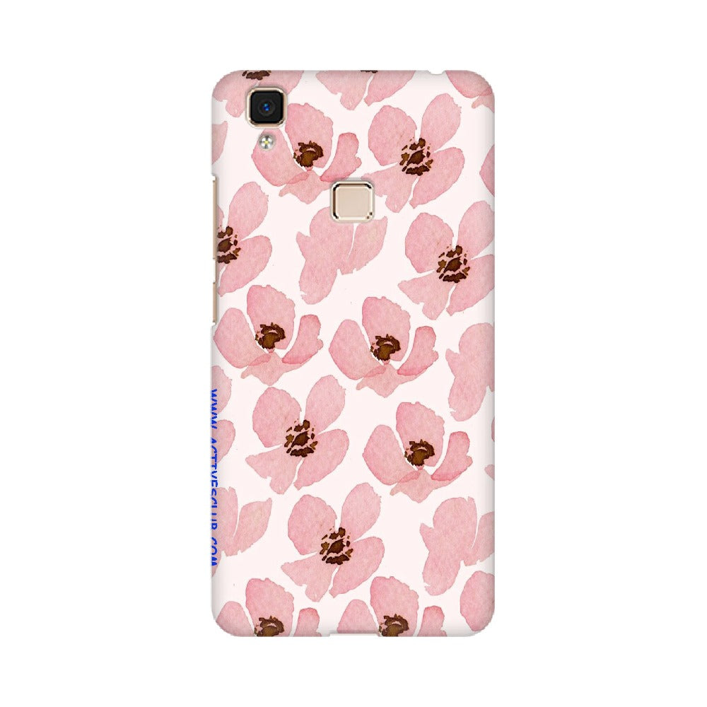 Floral Pink   ---   Apple XioMi RealMe Oppo Vivo - Mobile Back Cover