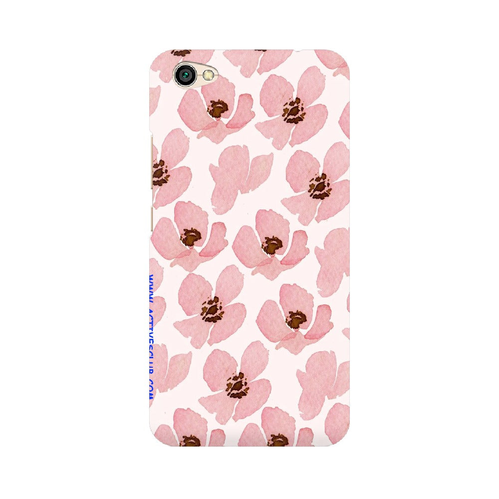 Floral Pink   ---   Apple XioMi RealMe Oppo Vivo - Mobile Back Cover