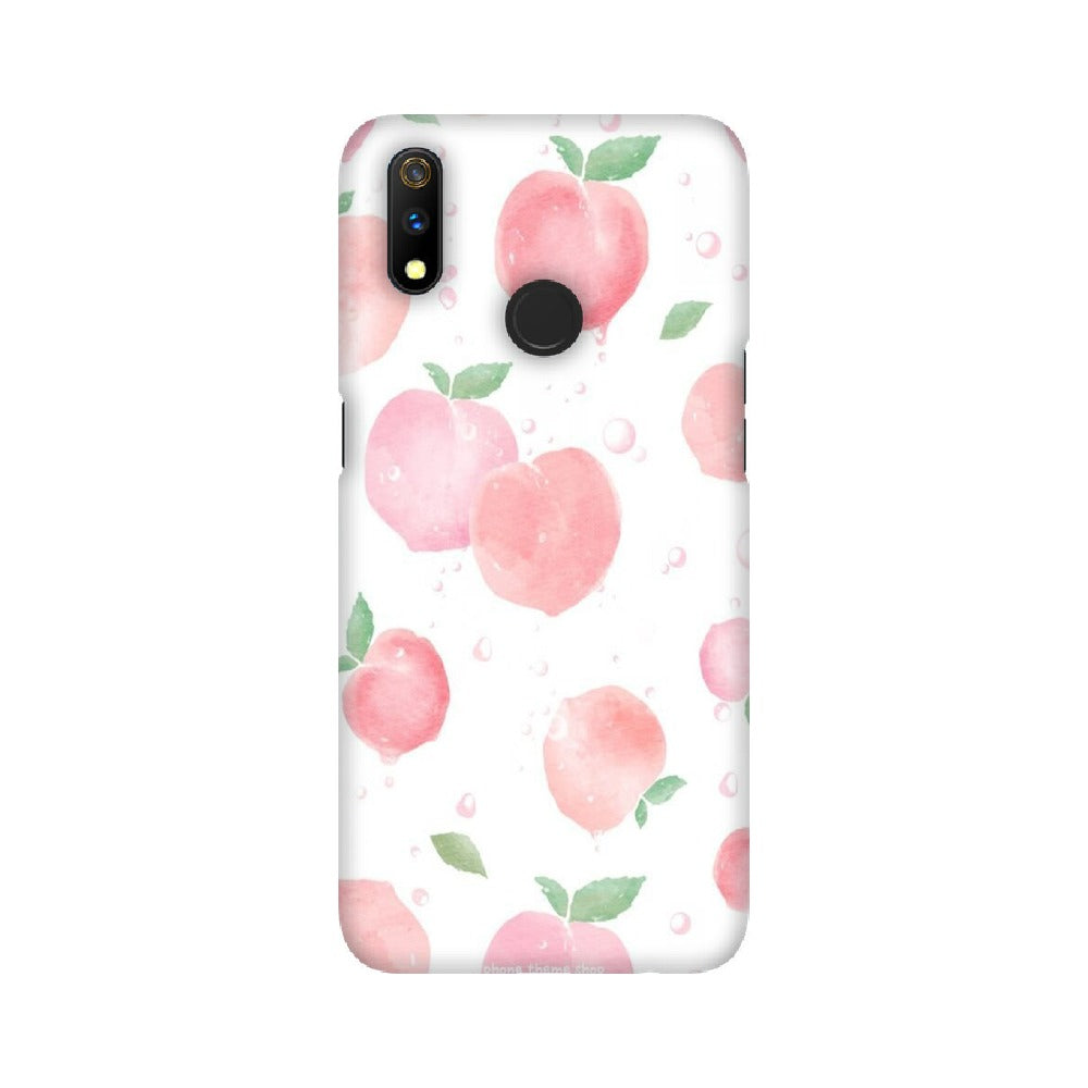 Peach Print   ---   Apple XioMi RealMe Oppo Vivo - Mobile Back Cover