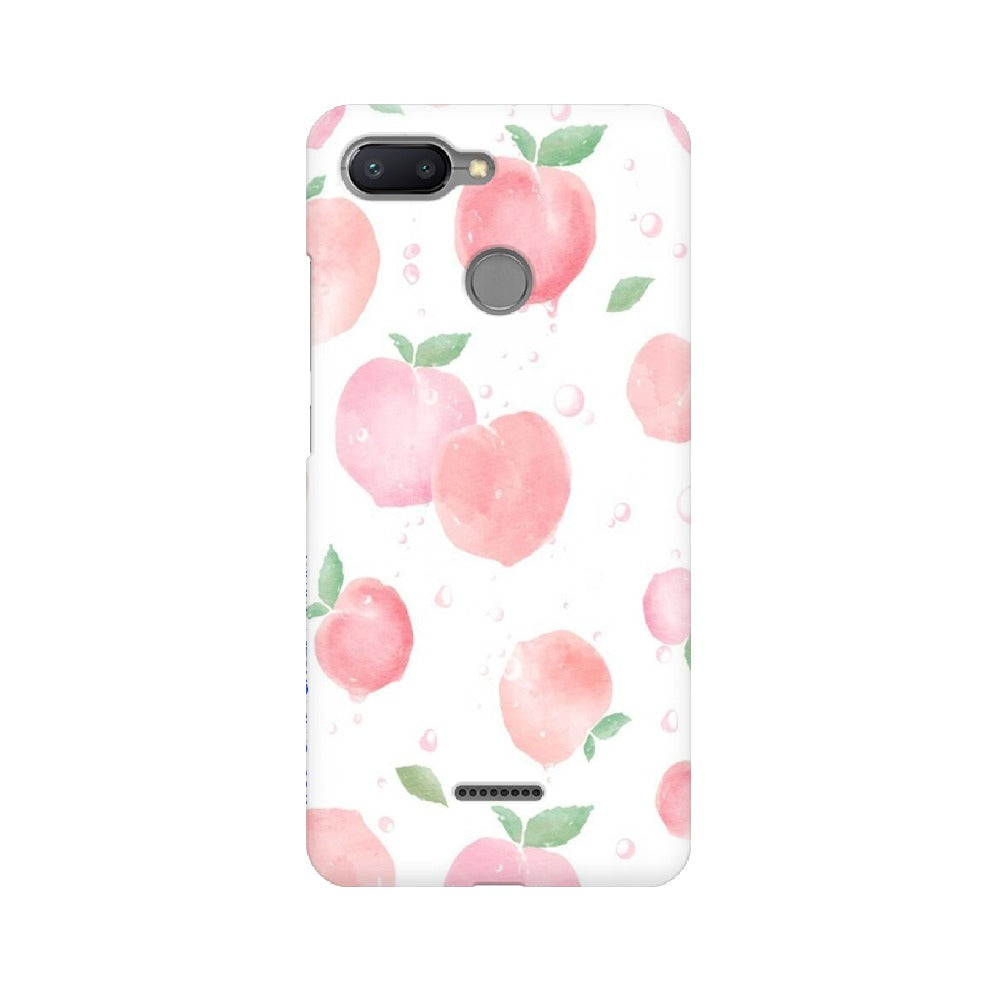 Peach Print   ---   Apple XioMi RealMe Oppo Vivo - Mobile Back Cover